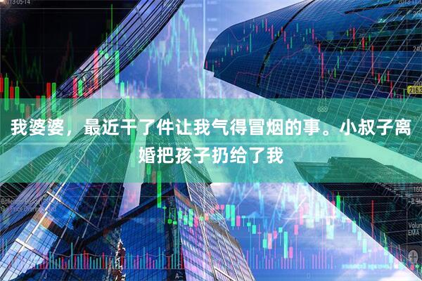 我婆婆，最近干了件让我气得冒烟的事。小叔子离婚把孩子扔给了我